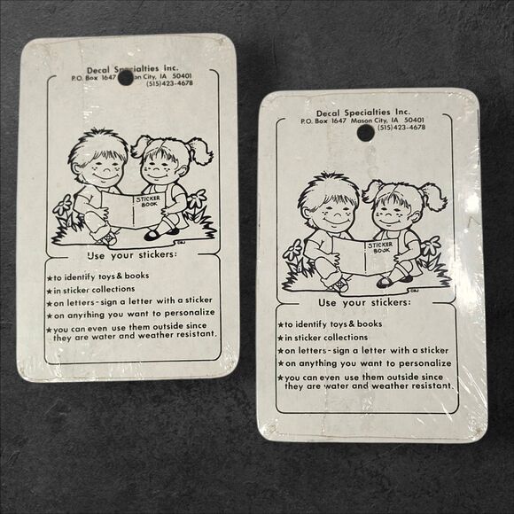 2 Vintage 80s Holographic Name Stickers Ginny Foil Sticker Sheets NIP Virginia - Picture 4 of 6